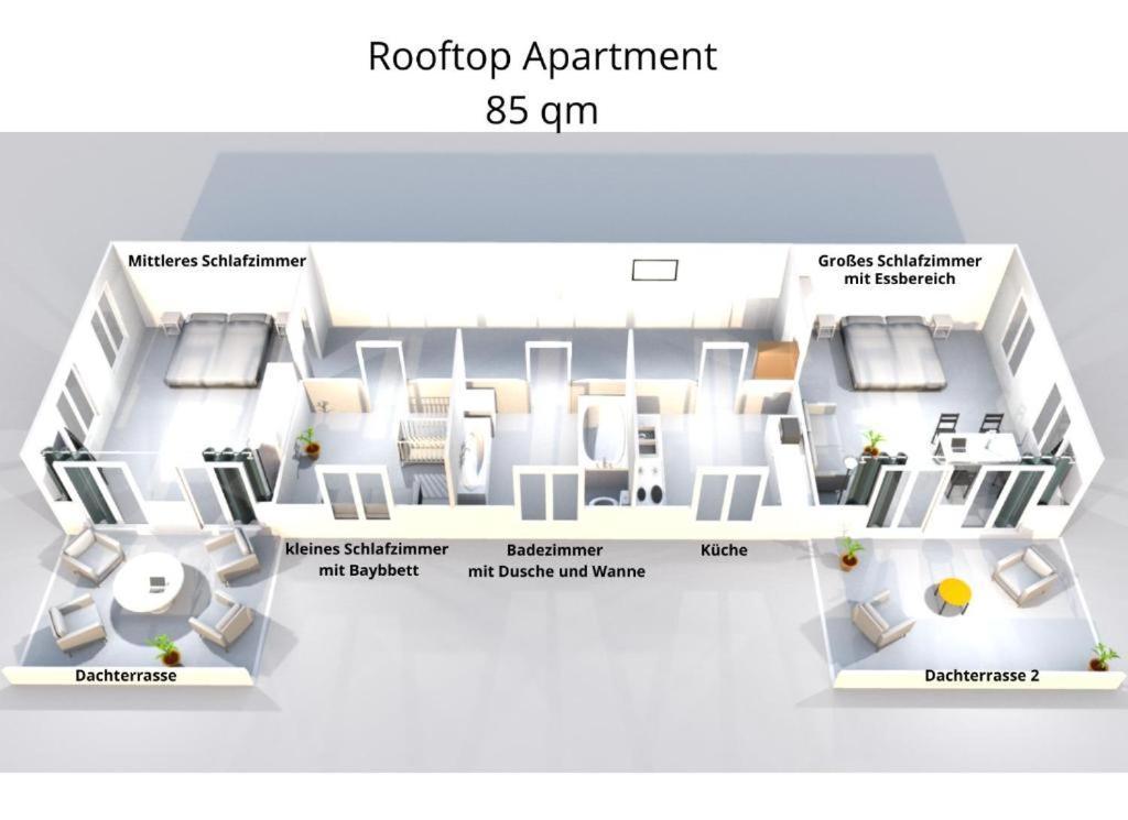 Leipzig Residenz Goethe Apartment mit Whirlpool und 2 Dachterrassen Exterior foto